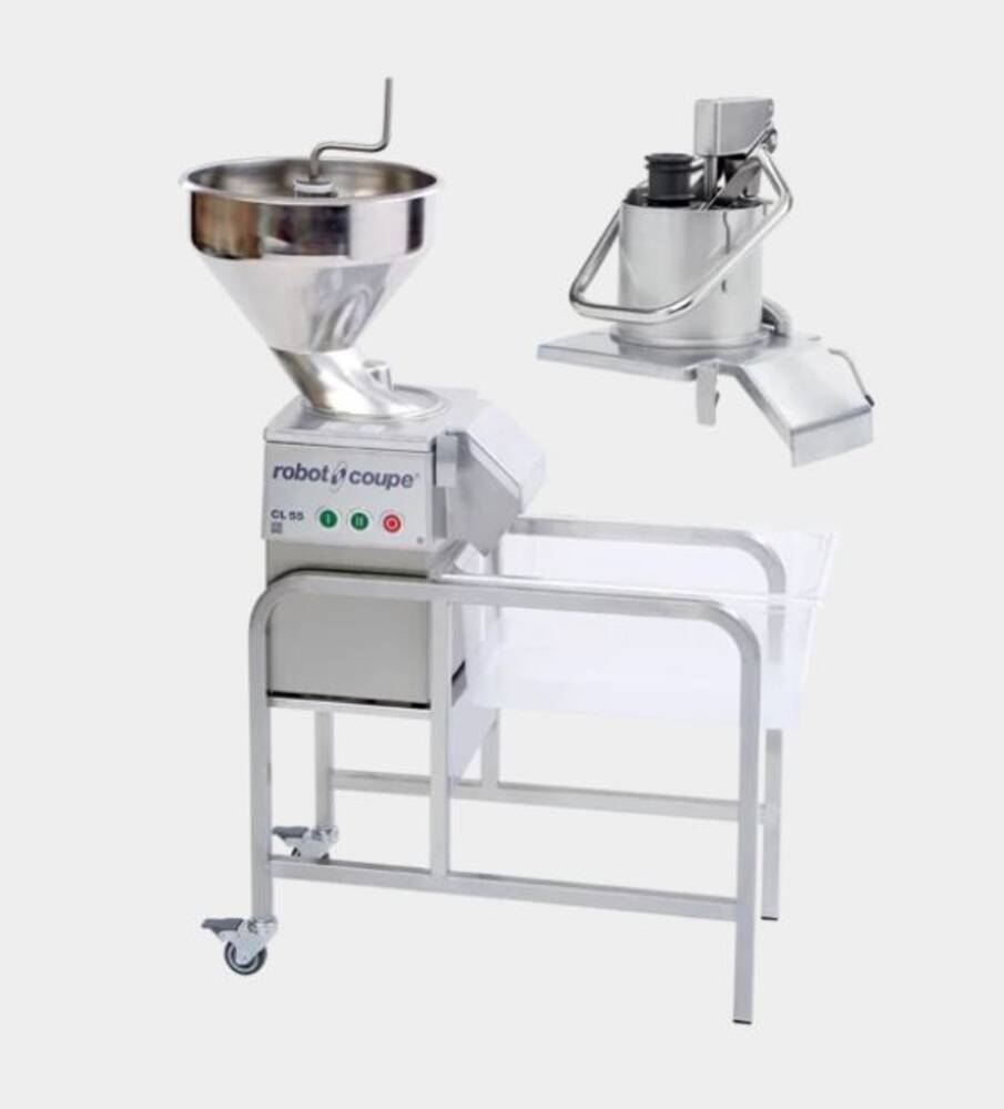 KROUHAČ ZELENINY CL 55 E/AM, 230V S AUTOMAT. HLAVOU + PŘÍTL. PÁKA + PODSTAVEC 1/1 GN