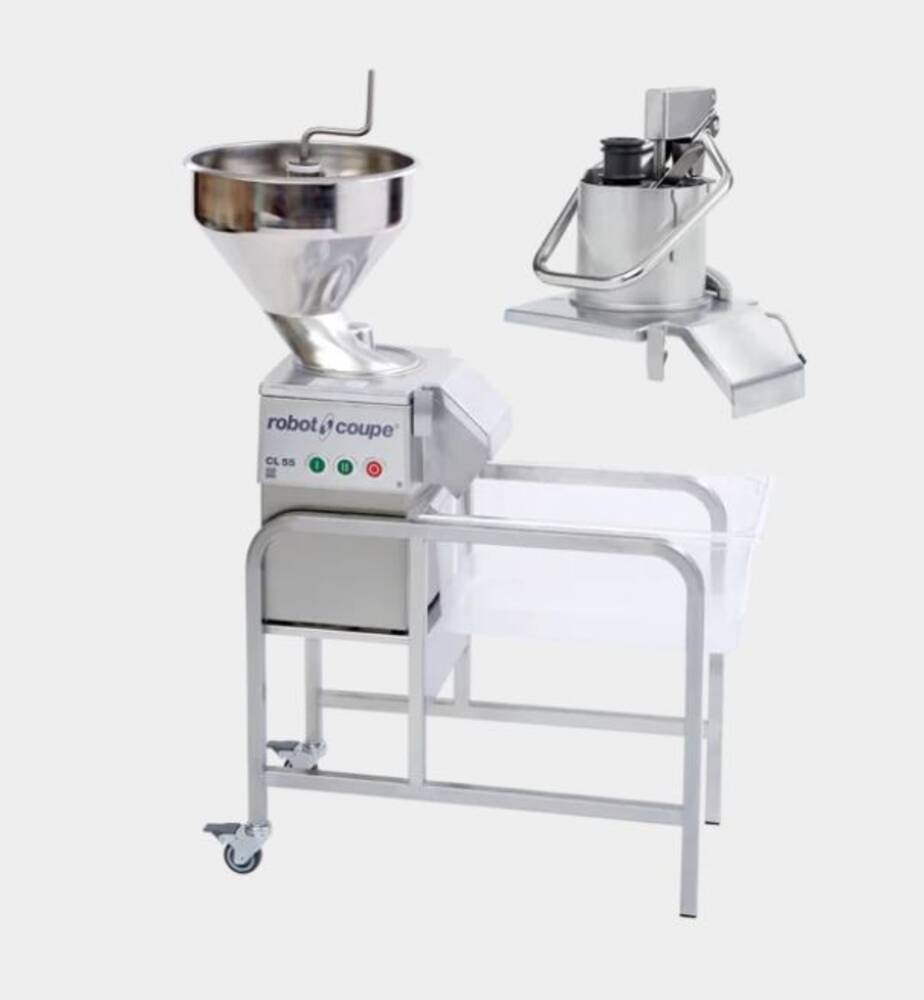 KROUHAČ ZELENINY CL 55 E/AM, 400V S AUTOMAT. HLAVOU + PŘÍTL. PÁKA + PODSTAVEC 1/1 GN